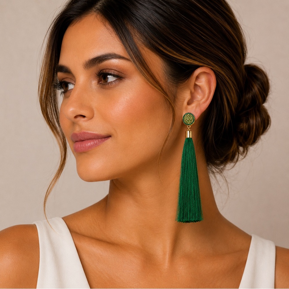 Tassel Drop Earrings - Picture 2 of 2